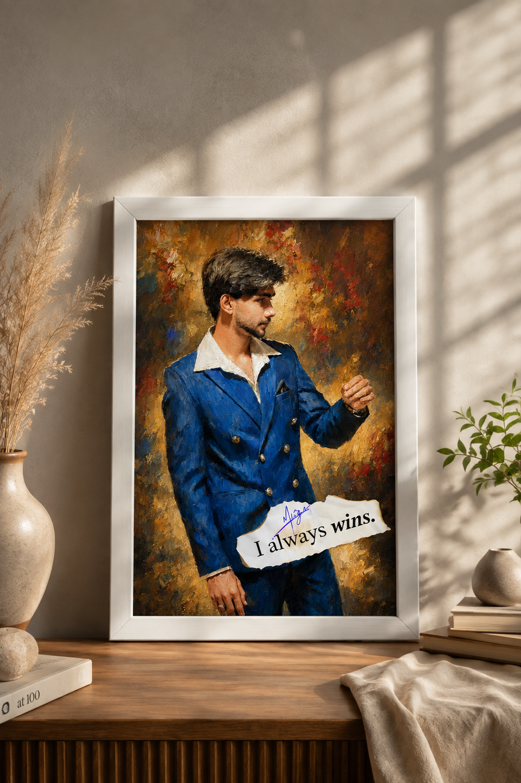 CUSTOM OIL PAINTING | WITH FRAME & GLASS