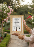 The Royal Nikah Certificate (Simple, elegant, aur direct)

Shahi Nikkah Nama (Aik classic, cultural aur premium vibe daita hai)

The Imperial Union Frame (Bohot high-end aur luxury sound krta hai)

Regal Nikkah Signature (Un unique frames k liye jo premium look rkhty hain)